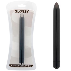GLOSSY - OHUT VIBRAATTORI MUSTA